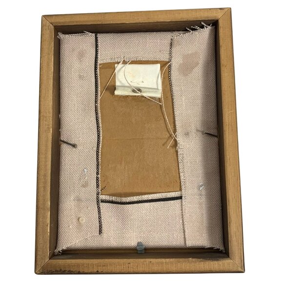 1970s Jiffy Stitchery Butch Crewel Embroidery Kit Little Boy w/ Frog Framed - Picture 7 of 8